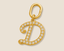 Alphabet D Diamond Studded Charm