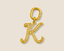Alphabet K Diamond Studded Charm