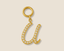 Alphabet U Diamond Studded Charm