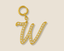 Alphabet W Diamond Studded Charm