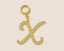 Alphabet X Diamond Studded Charm