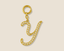 Alphabet Y Diamond Studded Charm