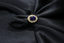 Top shot of sapphire and Natural cocktail ring with vintage feel 
