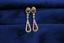 Earrings view of elegant 18K gold Lab-grown pendant with earrings - Vansh Diamonds