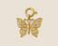 Butterfly Gold Diamond Charm
