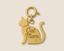 Cat Mom Gold Diamond Charm