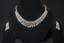 Full shot of delicate rose gold diamond necklace - Vansh Diamonds