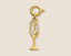 Champagne Gold Diamond Charm