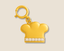 Chefs Hat Gold Charm.
