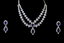 Full view of double layered lab grown diamond necklace with stones 14K yellow gold - Vansh Diamonds