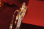 Zoom shot of stackable 18K yellow gold, rose gold & white gold bangles perfect for layering - Vansh Diamonds