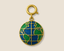 Globe-trotter Travel Gold Charm