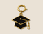 Graduation Cap Diamond Charm