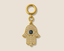 Hamsa Evil Eye Gold Charm