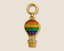 Hot Air Balloon Gold Charm