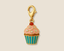 Meenakari Cupcake Gold Charm