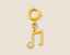 Music Note Gold Charm