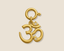 Om Gold Diamond Charm
