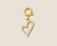 Pavé Diamond Abstract Heart Charm