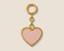 Pink Heart Gold Charm