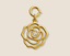 Rose Filigree Gold Charm