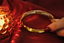 Side shot of eternity-style diamond bangle with continuous brilliance