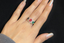 Multi-stone cluster diamond ring for festive wear on hand - Vansh Diamonds