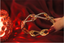 Side shot of ruby and diamond bangle in yellow gold – a royal statement - Vansh Diamonds